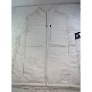 Skora Women Running Vest Silver Birch White Quilted Puffer Full Zip Small SQJ701